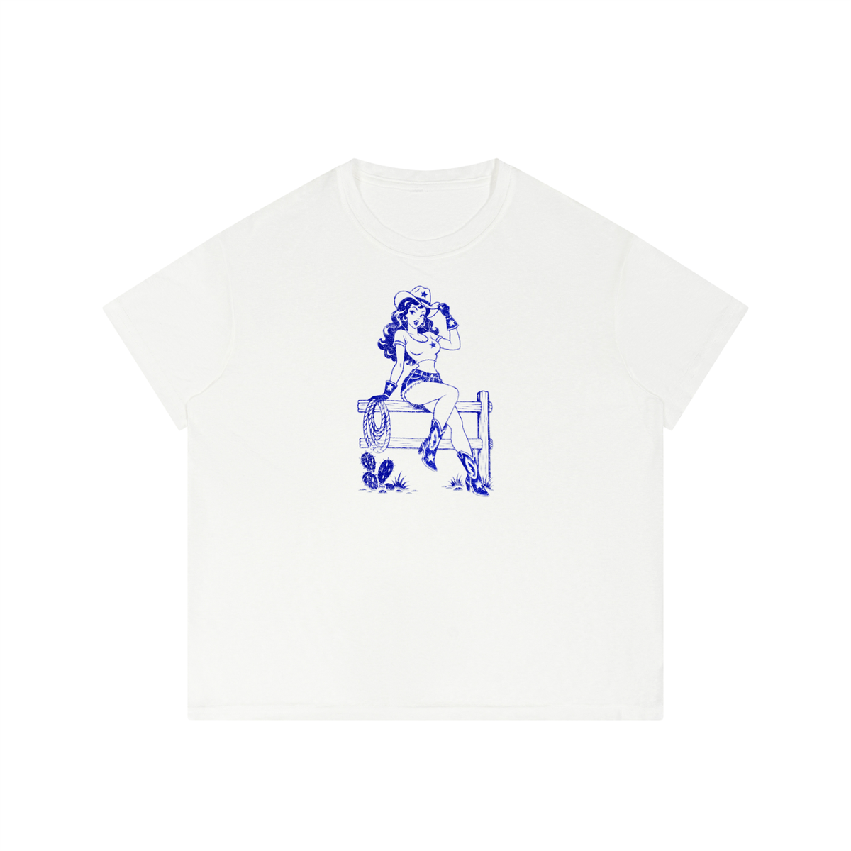 Howdy Babe Men’s Sheer Lyocell Blend Boxy T-Shirt