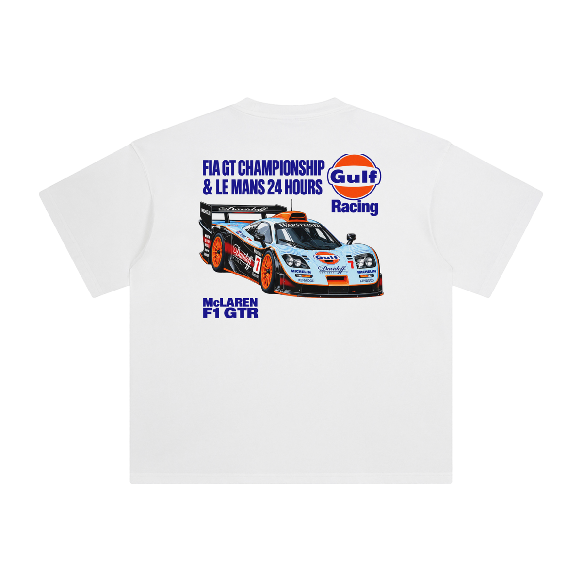 Gulf Racing No. 7 Replica — Enzyme-Washed Tee