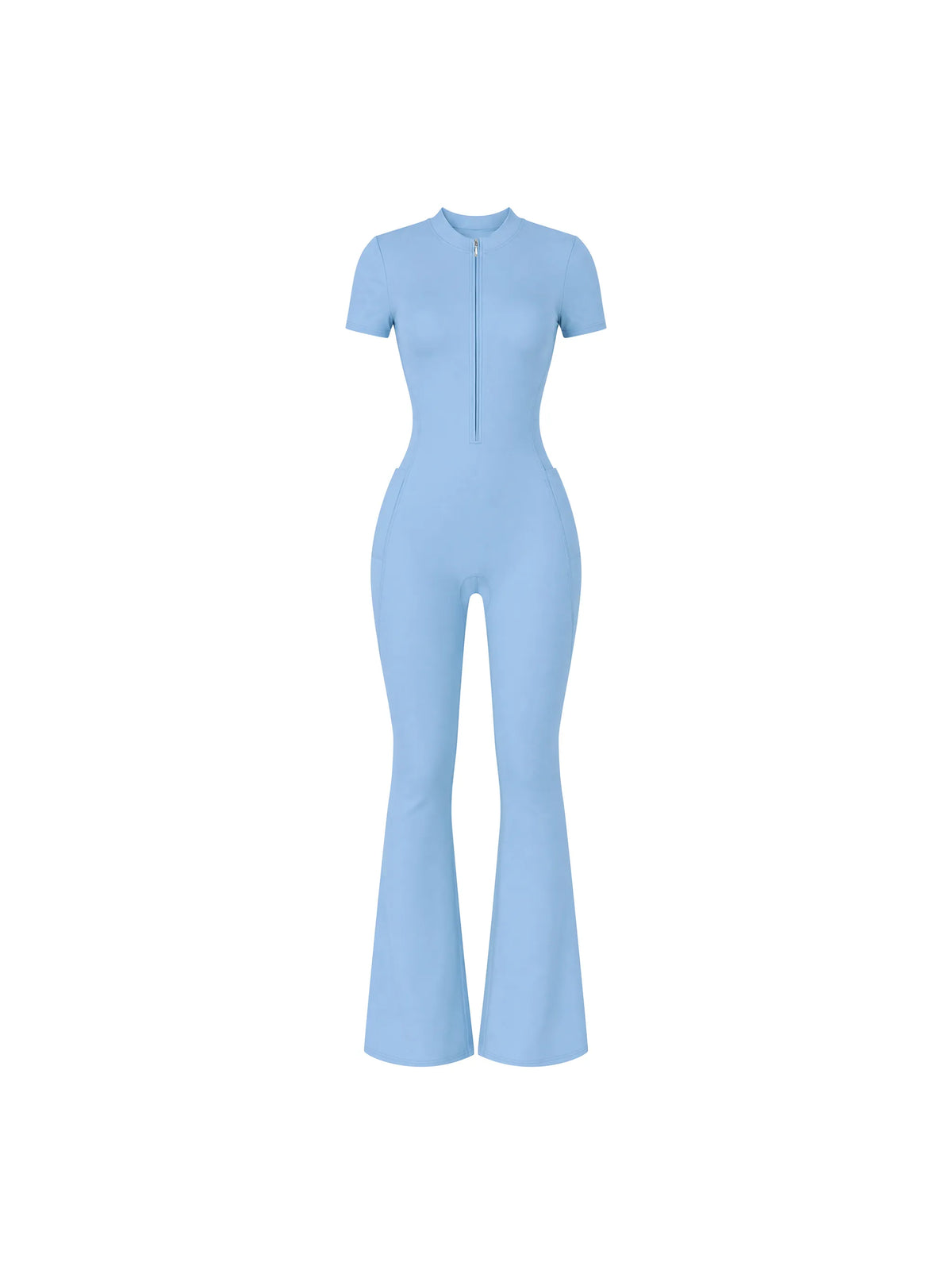 Flared Leg Quarter-Zip Jumpsuit — supplier gallery 16