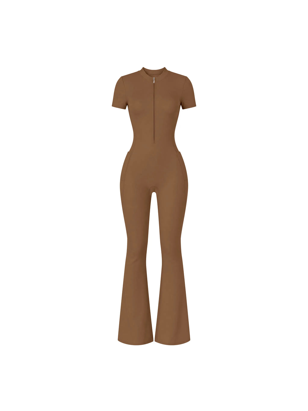 Flared Leg Quarter-Zip Jumpsuit — supplier gallery 18