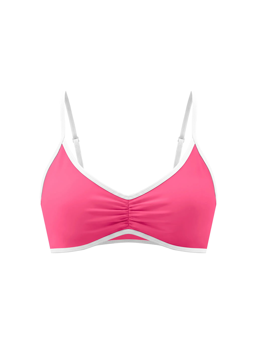 Color Block Ruched V-Neck Sports Bra — supplier gallery 20