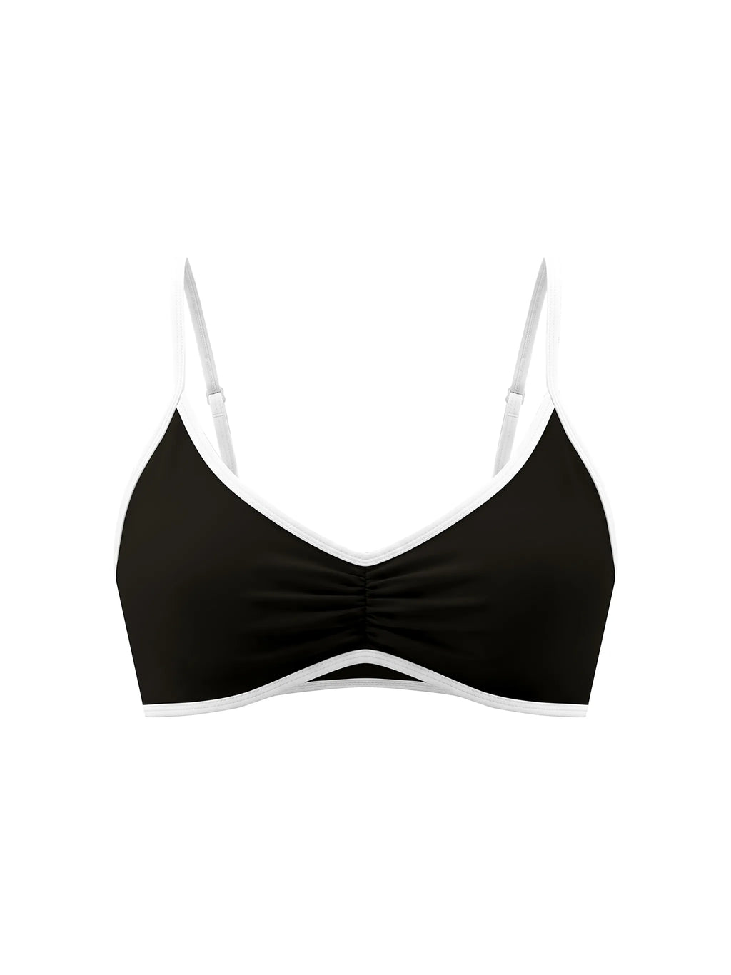 Color Block Ruched V-Neck Sports Bra — supplier gallery 14