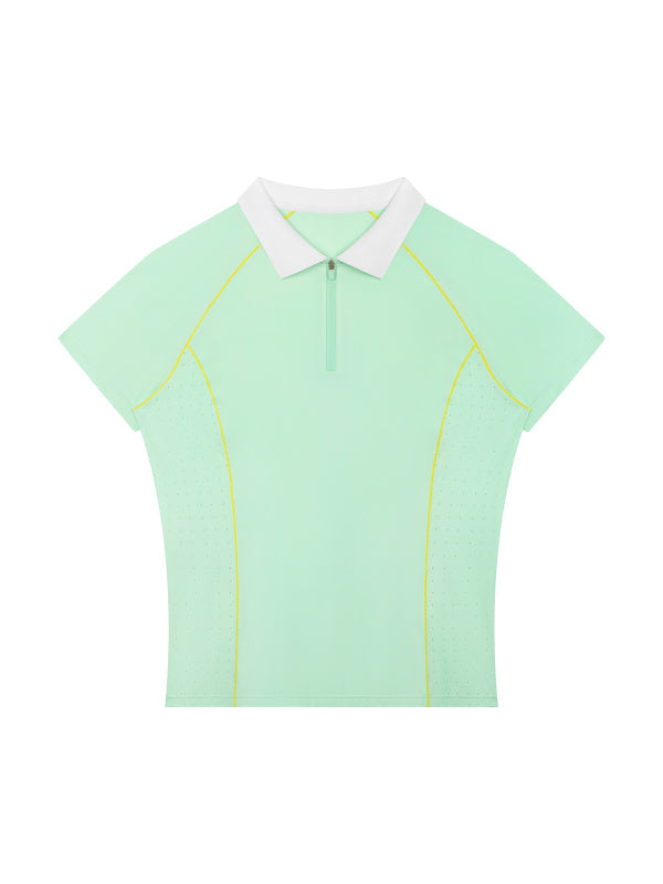 Slim Fit Quarter-Zip Polo Shirt — supplier gallery 18