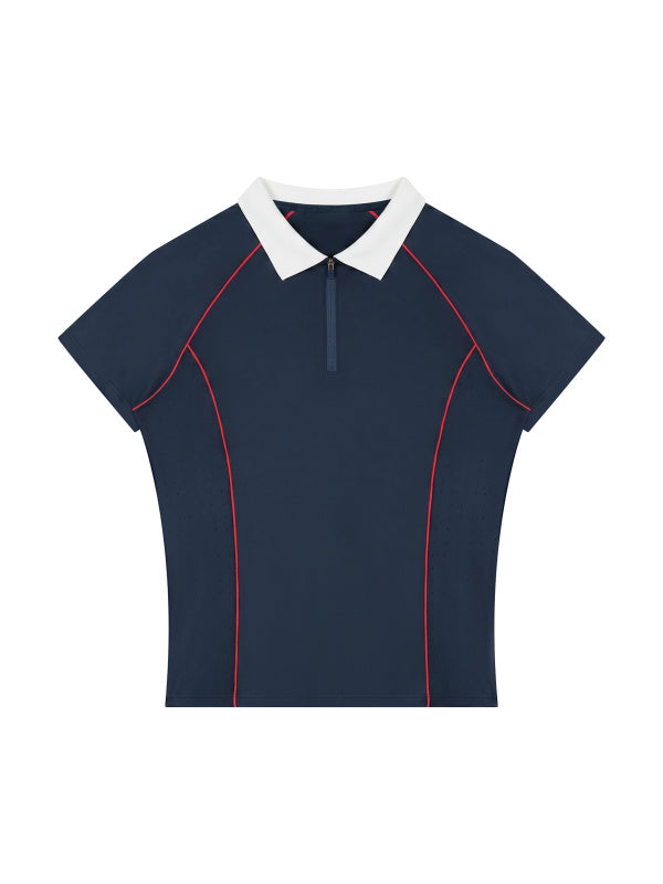 Slim Fit Quarter-Zip Polo Shirt — supplier gallery 22