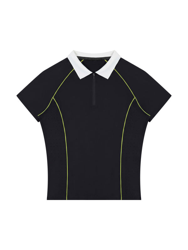 Slim Fit Quarter-Zip Polo Shirt — supplier gallery 14