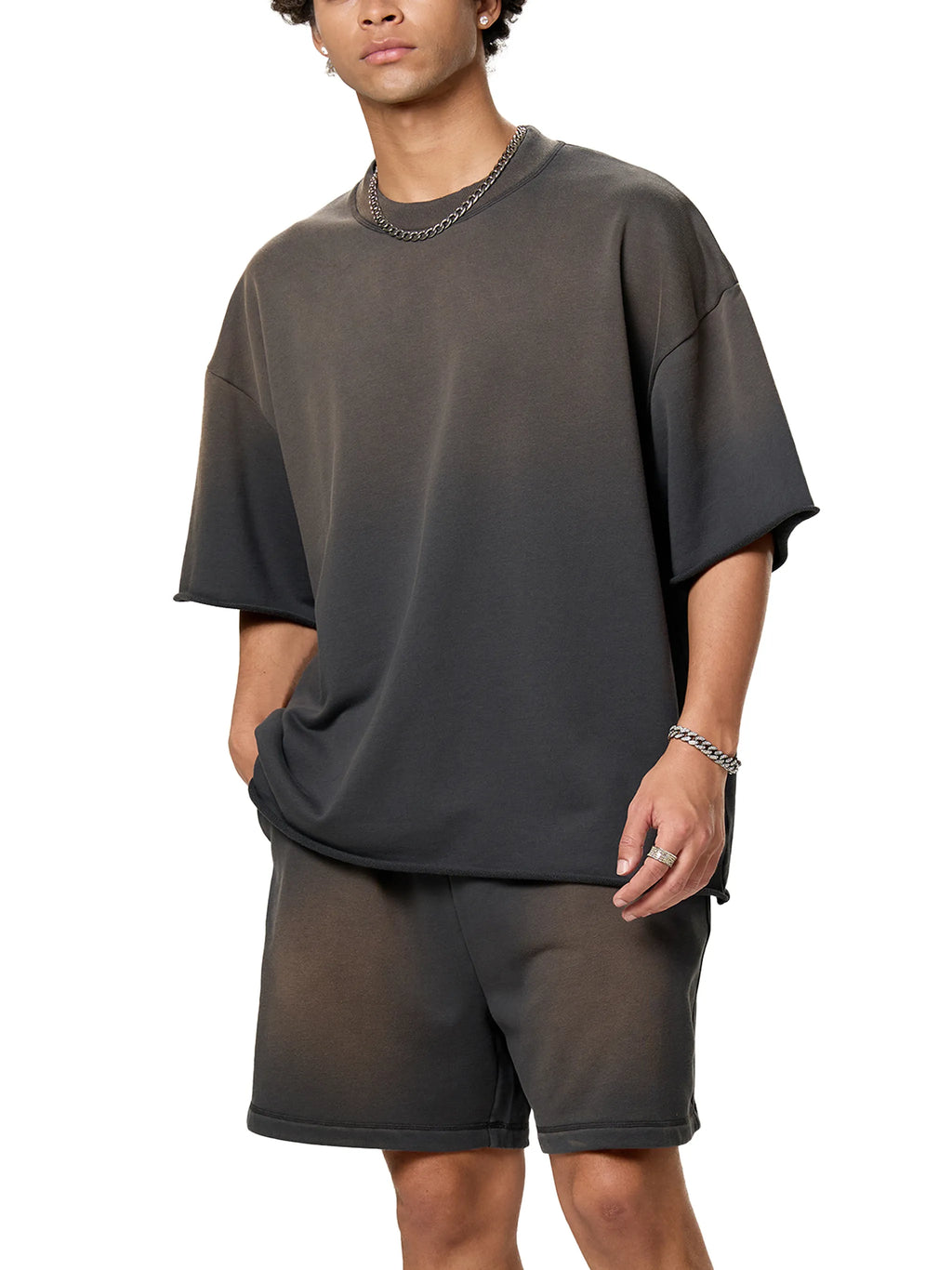 SGS Sun Fade Raw Edge Tee — supplier view 7