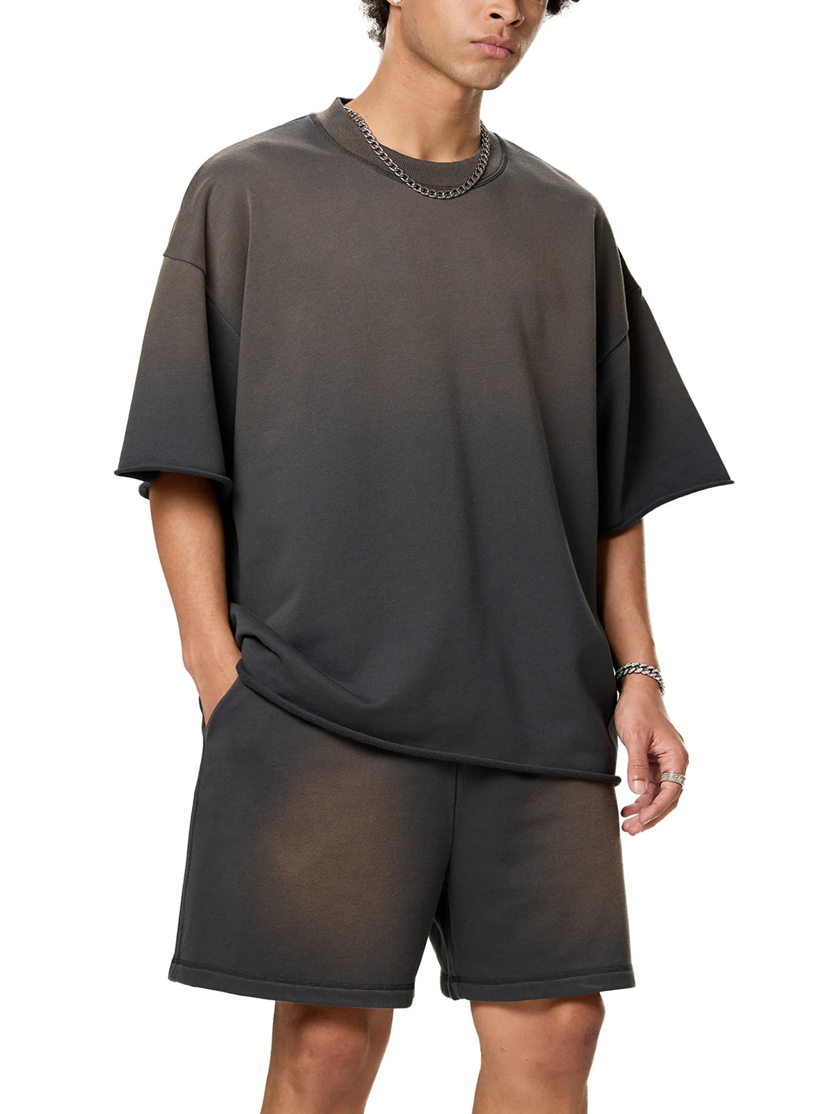 SGS Sun Fade Raw Edge Tee — supplier view 6