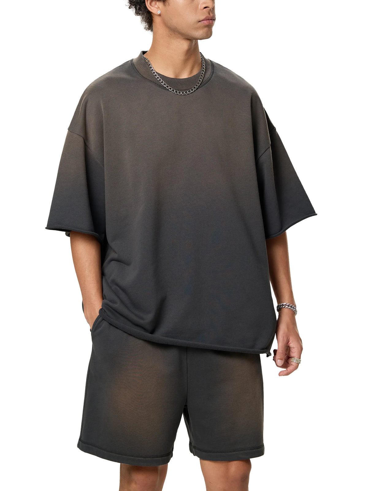SGS Sun Fade Raw Edge Tee — supplier view 8