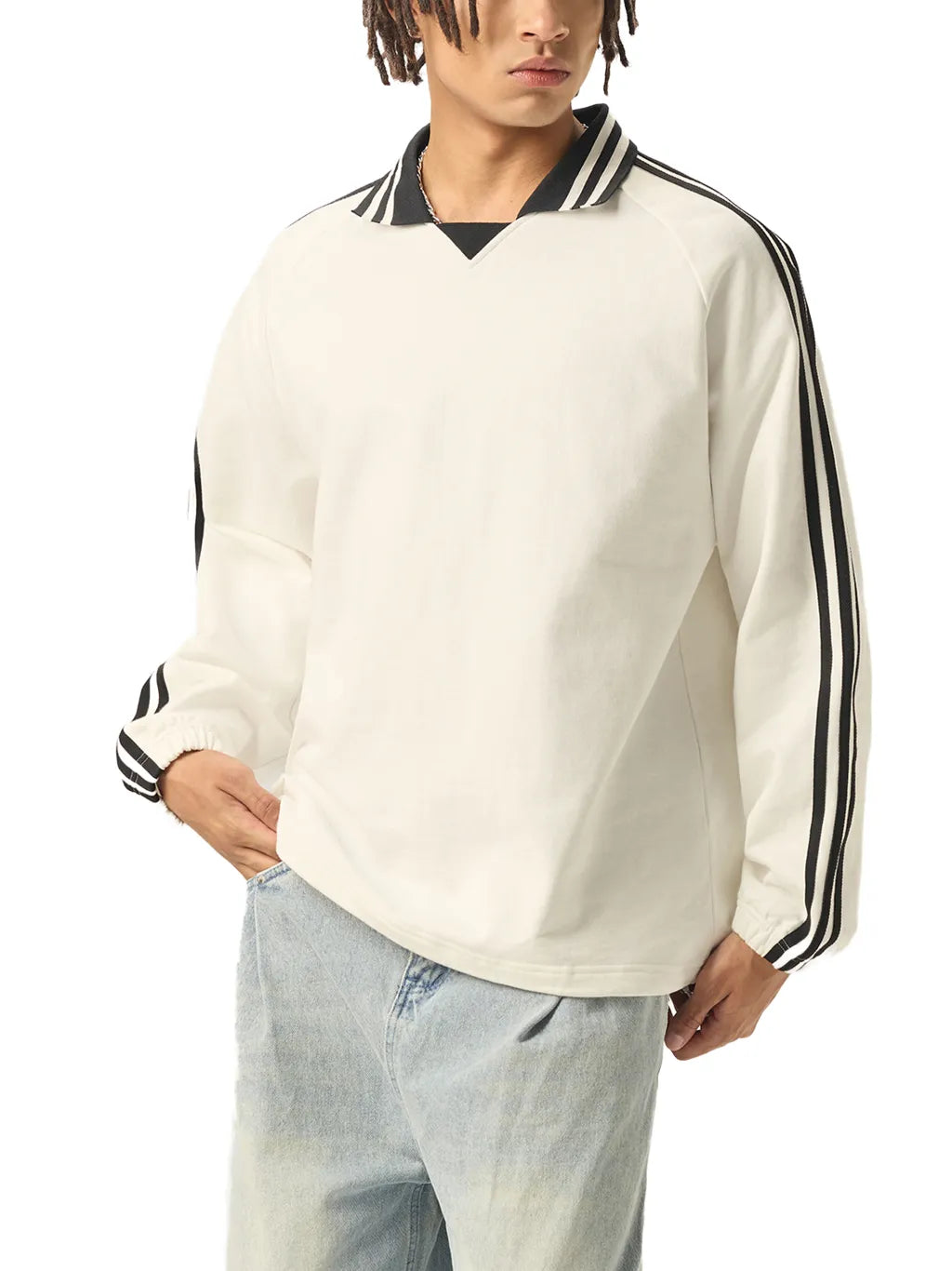 SGS Striped Collar Sweatshirt — supplier view 6