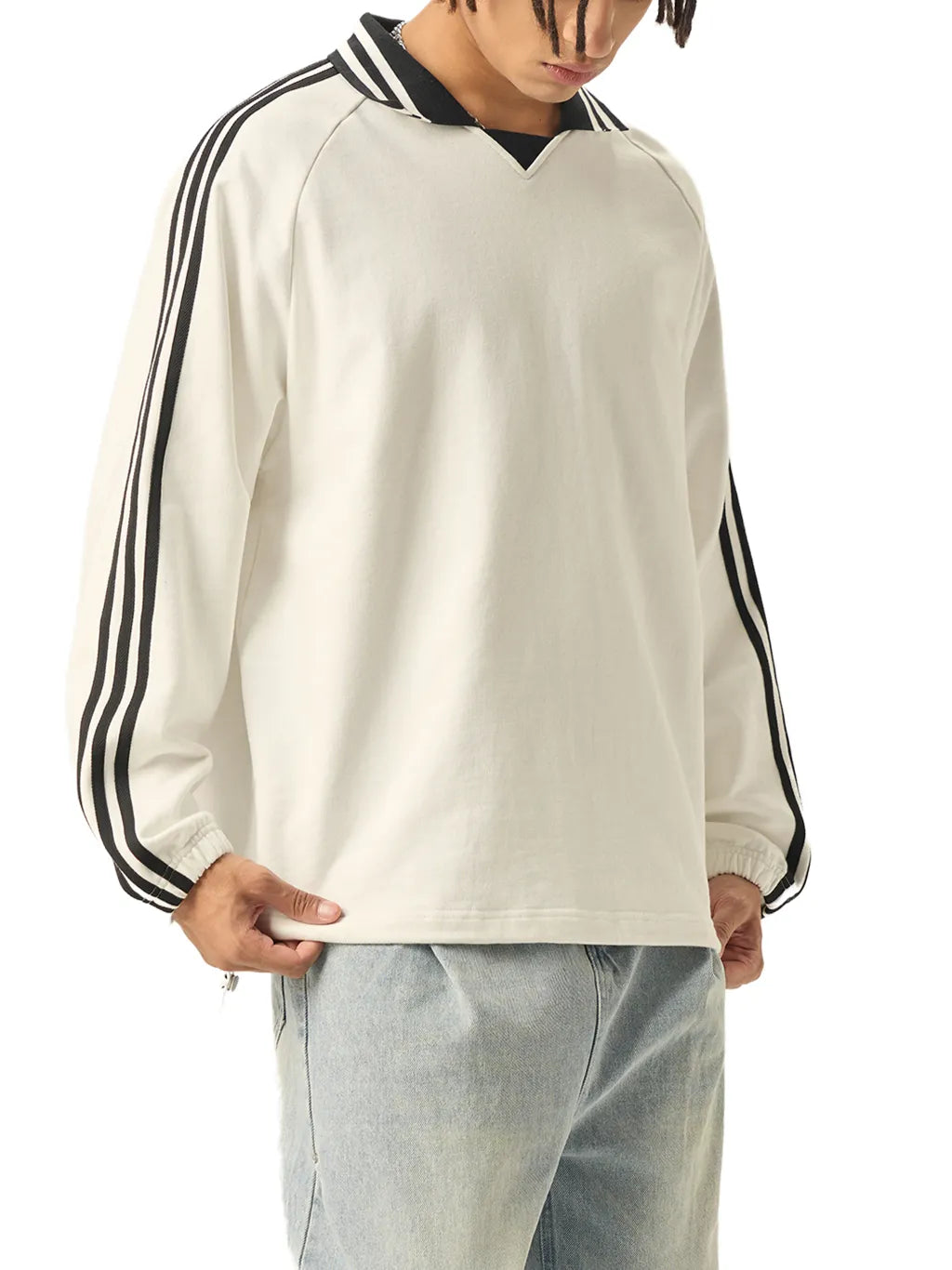 SGS Striped Collar Sweatshirt — supplier view 8