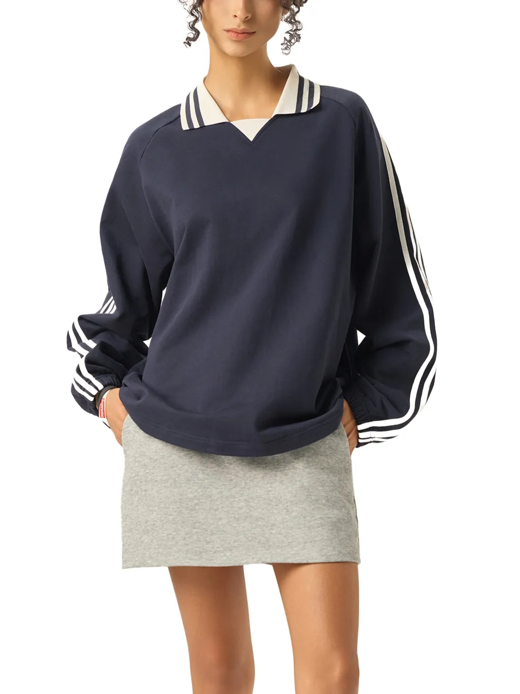 SGS Striped Collar Sweatshirt — supplier view 10