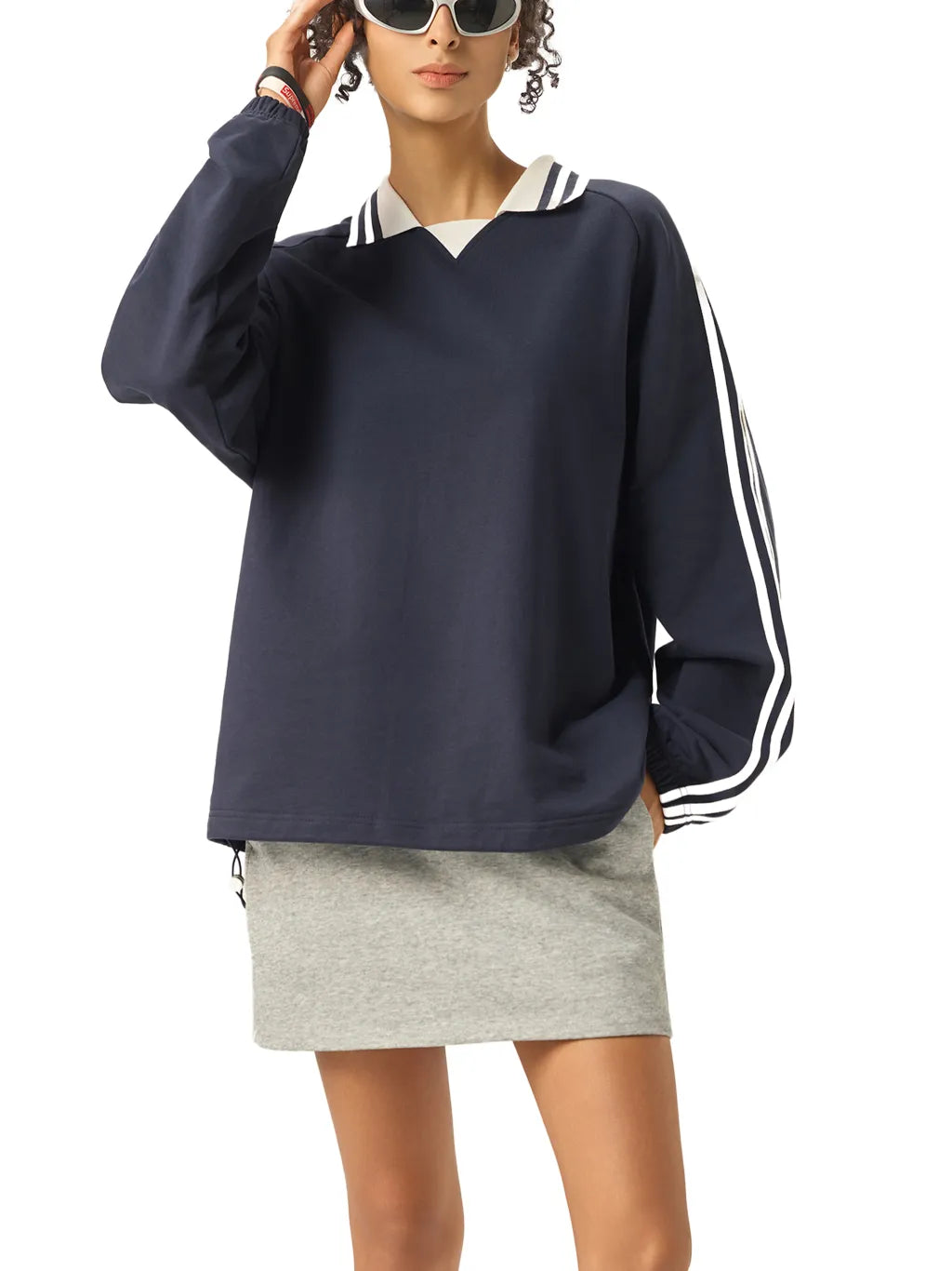 SGS Striped Collar Sweatshirt — supplier view 11