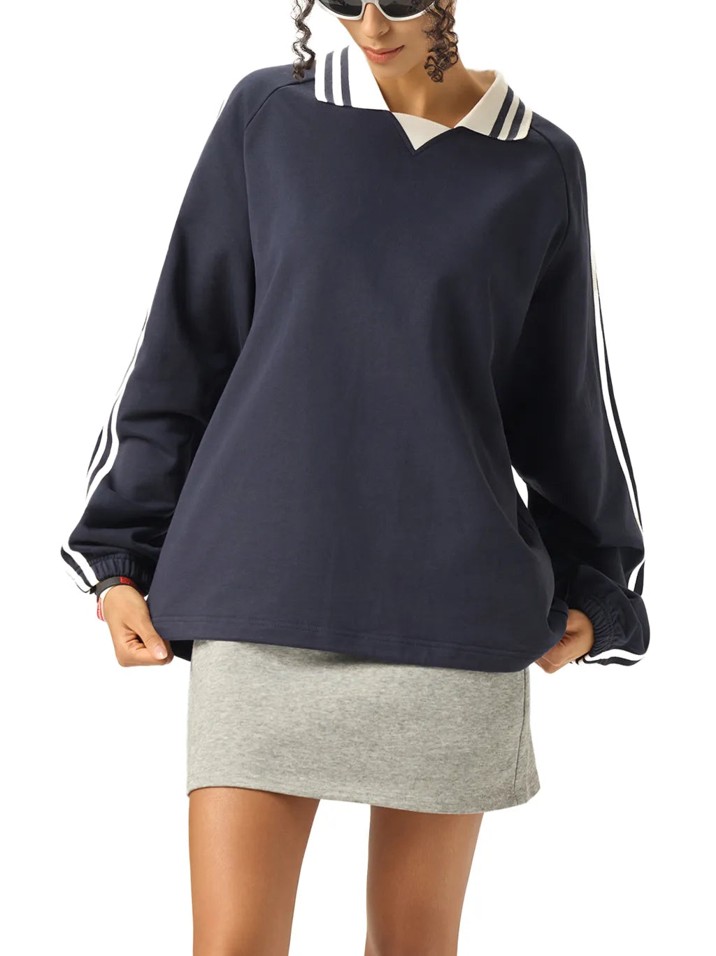 SGS Striped Collar Sweatshirt — supplier view 14
