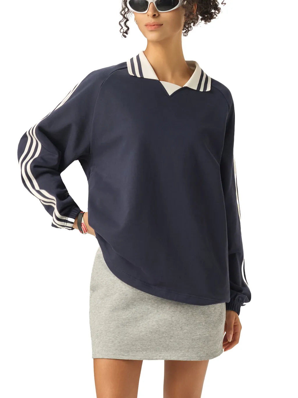 SGS Striped Collar Sweatshirt — supplier view 13
