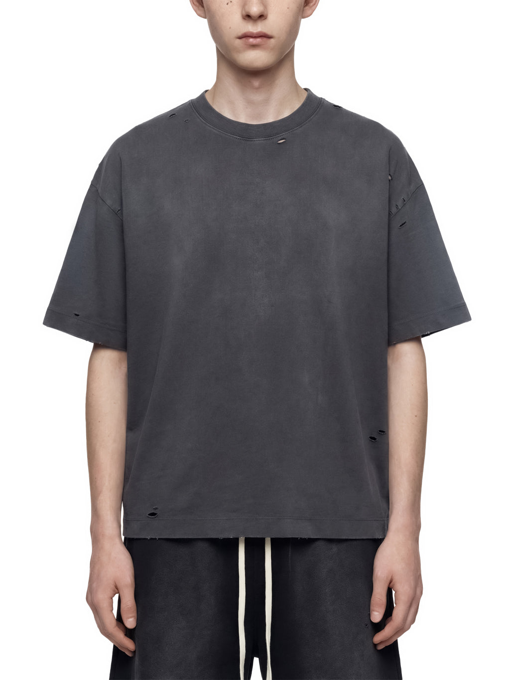 SGS Vintage Distressed Boxy Tee — supplier view 4