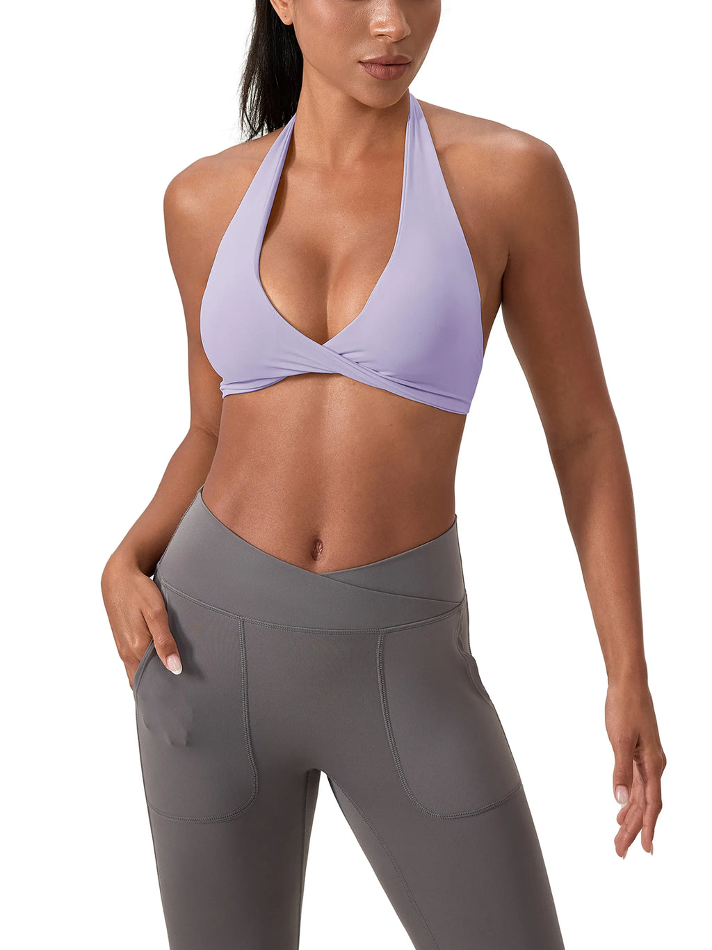 Pleated Halter Sports Bra — supplier gallery 3