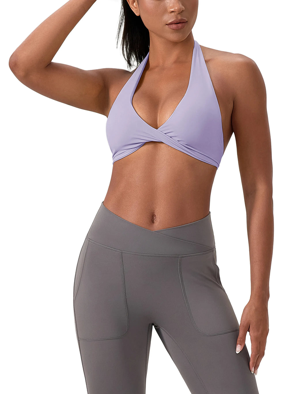 Pleated Halter Sports Bra — supplier gallery 4