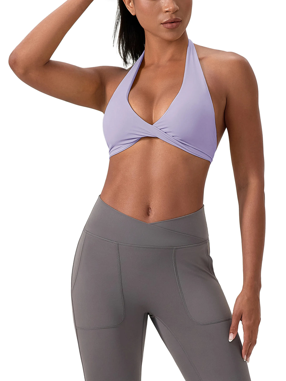 Pleated Halter Sports Bra — supplier gallery 4