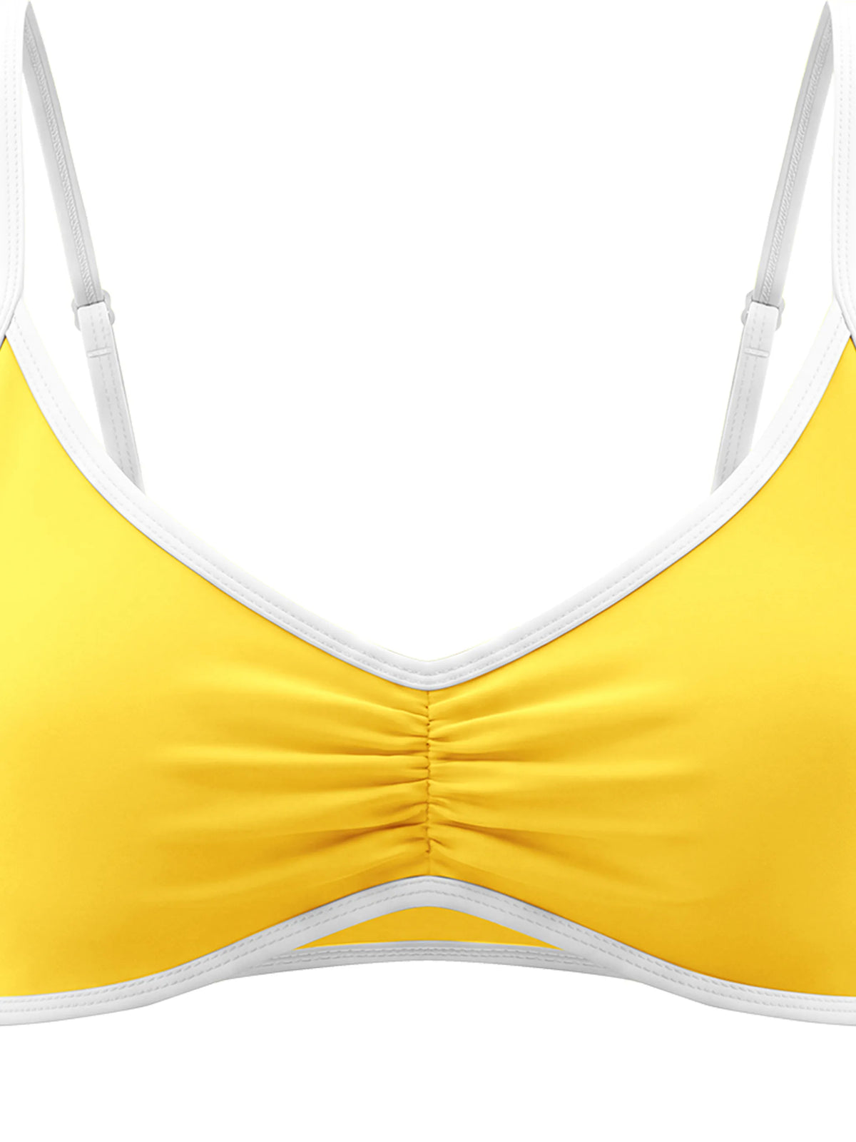 Color Block Ruched V-Neck Sports Bra — supplier gallery 8