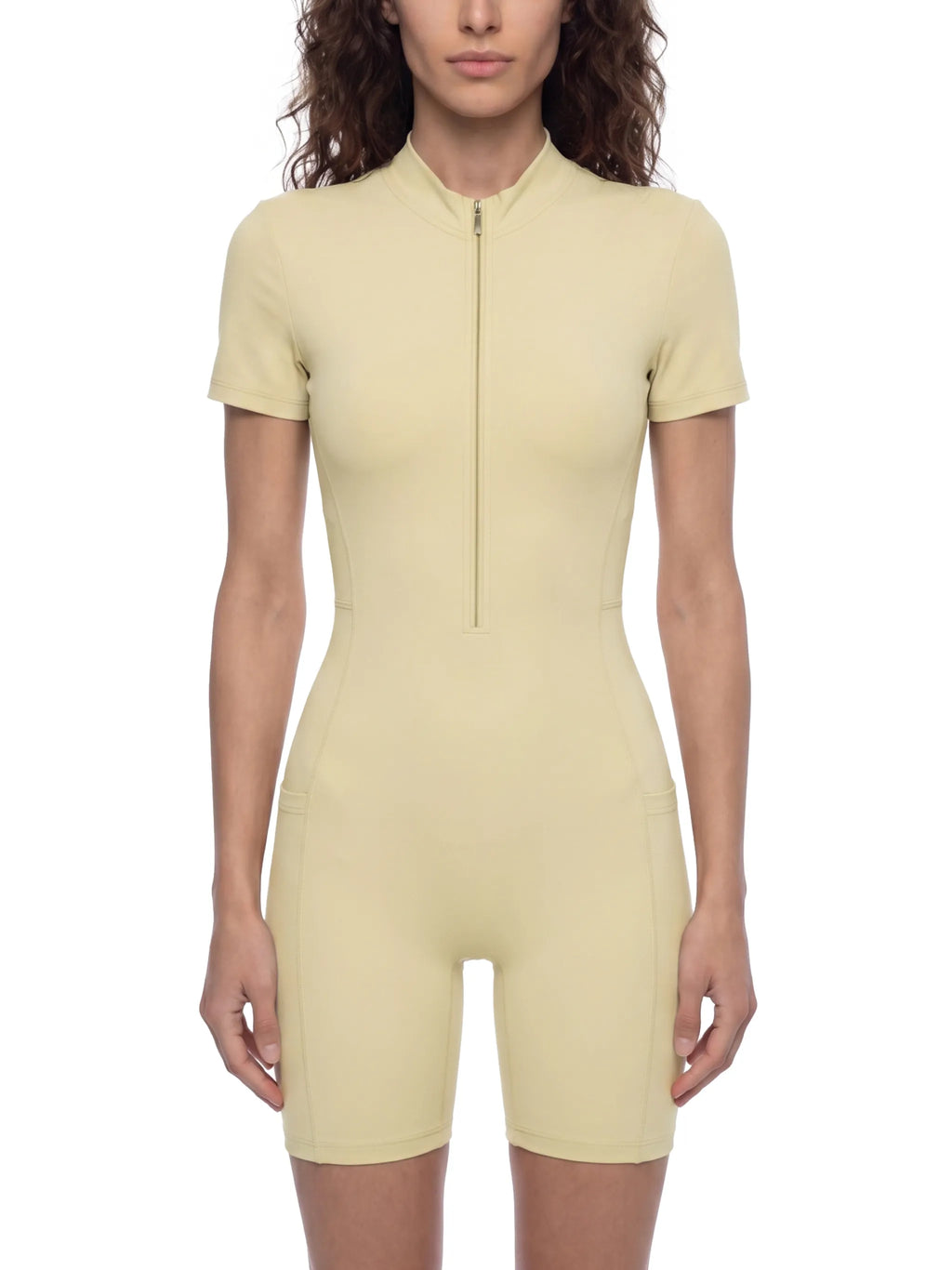 Quarter-Zip Short Sleeve Romper — supplier gallery 3