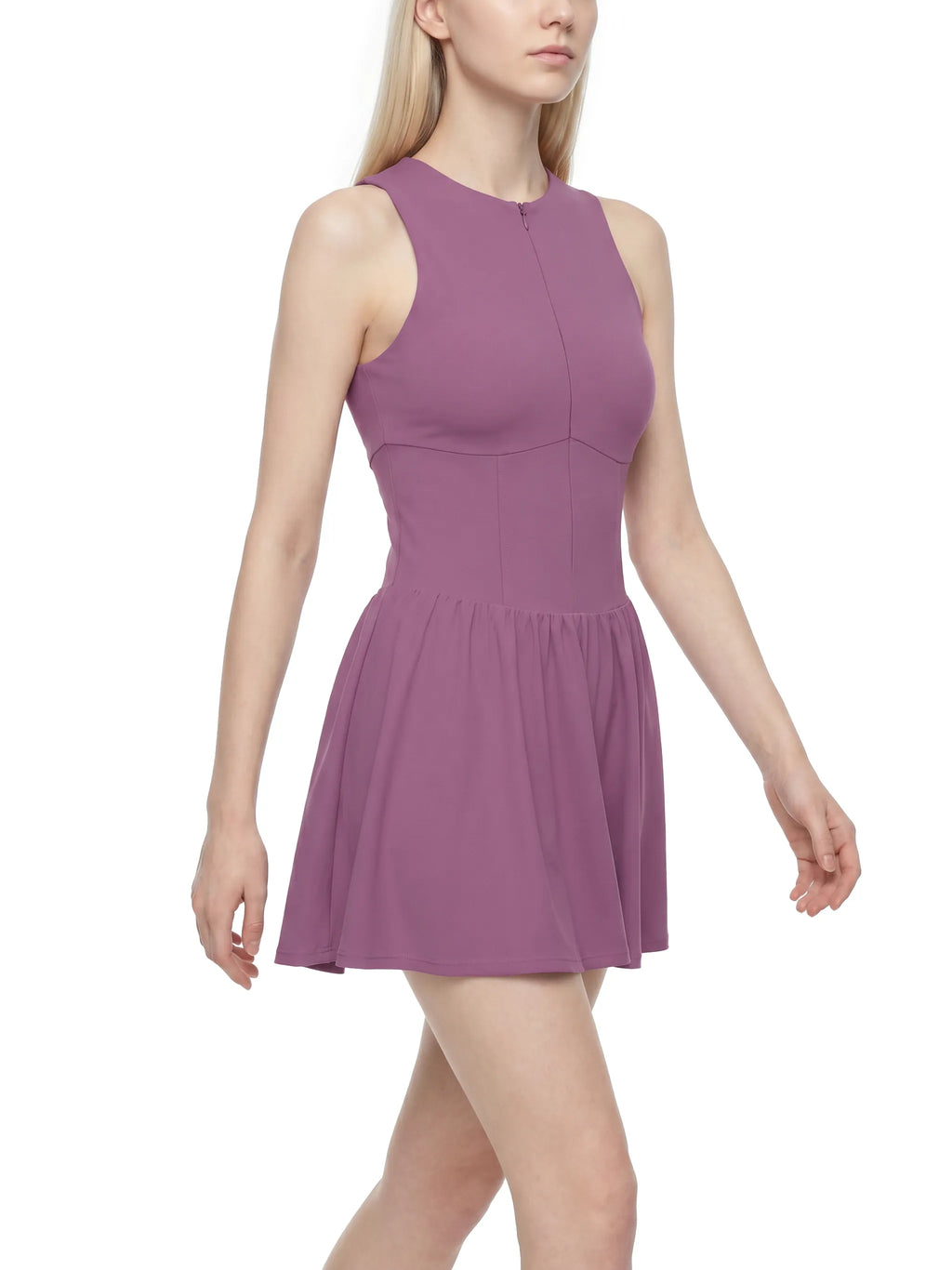Ruched Sleeveless Full-Zip Dress — supplier gallery 7
