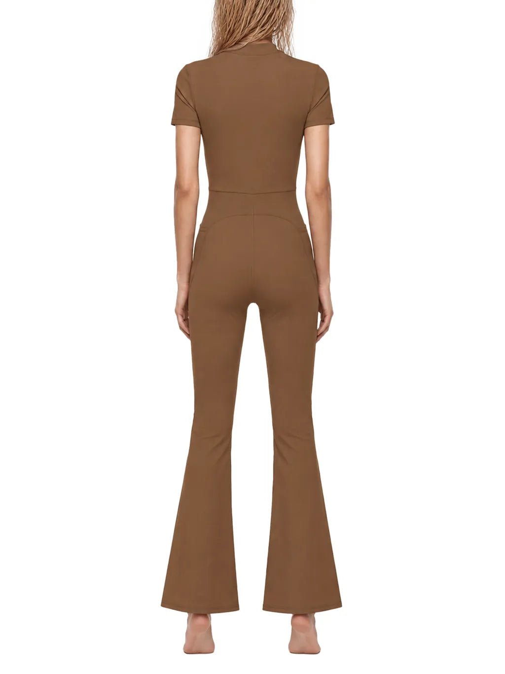 Flared Leg Quarter-Zip Jumpsuit — supplier gallery 5