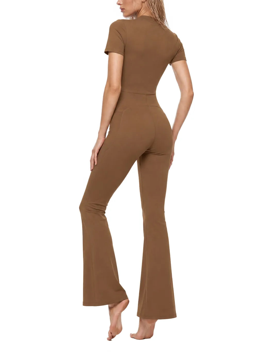 Flared Leg Quarter-Zip Jumpsuit — supplier gallery 7