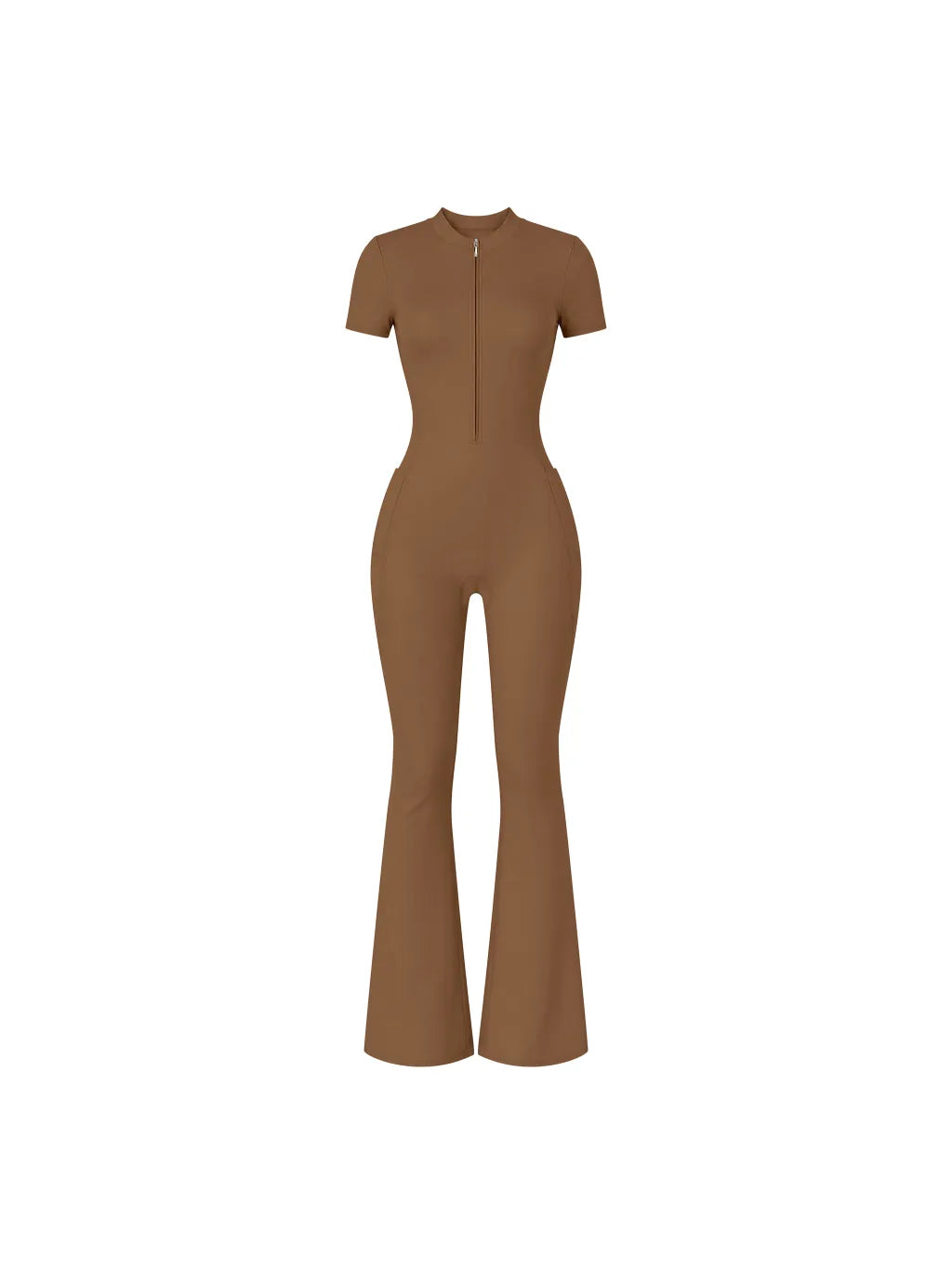 Flared Leg Quarter-Zip Jumpsuit — supplier gallery 1
