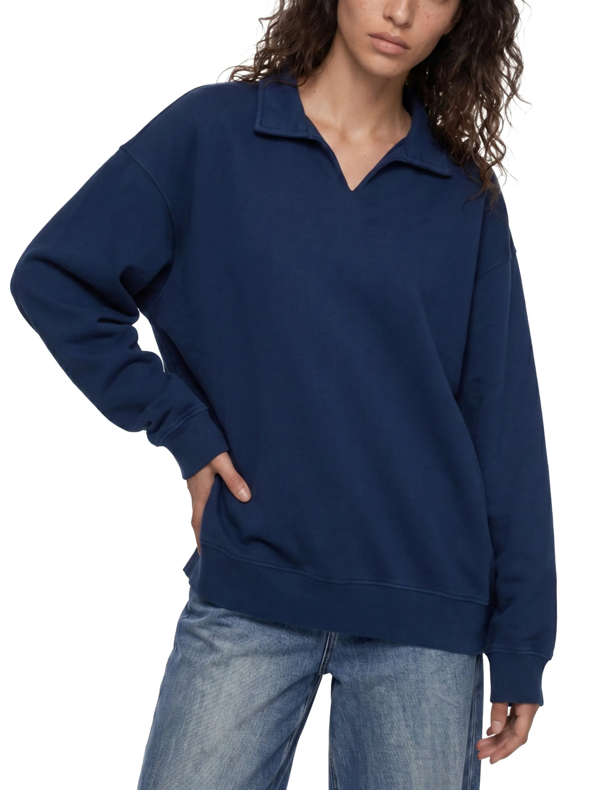 SGS Vintage Wash Collared Sweatshirt — supplier view 11