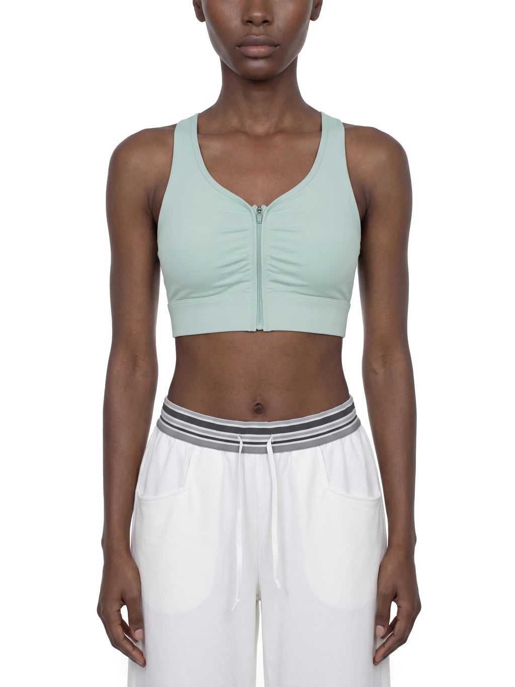 Cropped Zip Sports Bra — supplier gallery 3
