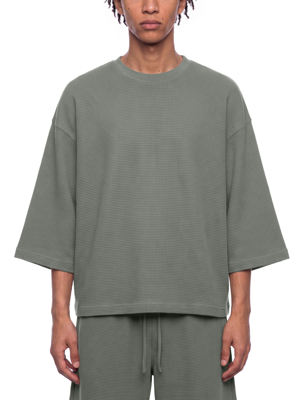 SGS Drop Shoulder Waffle Tee — supplier view 5