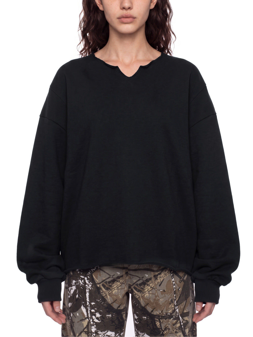 SGS Paneled Raw Edge Sweatshirt — supplier view 10