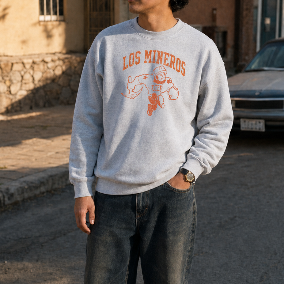 Los Mineros Oversized Crewneck