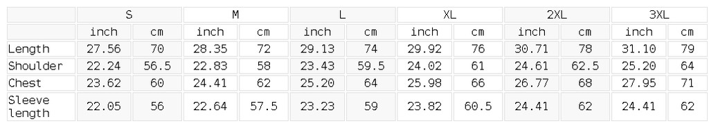SGS Washed Cotton Hoodie — size guide