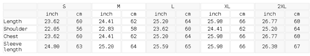 SGS Short Drop Shoulder Hoodie — size guide