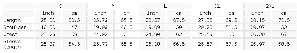 SGS Pullover Pocket Hoodie — size guide