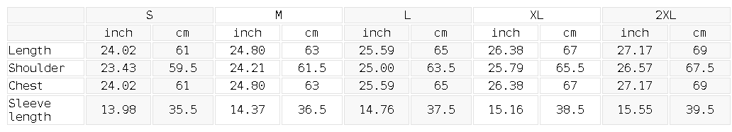 SGS Drop Shoulder Waffle Tee — size guide