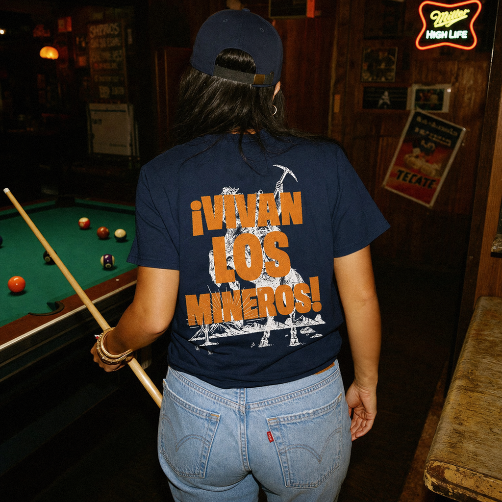 ¡Vivan Los Mineros! Dark Vintage-Wash Distressed Tee