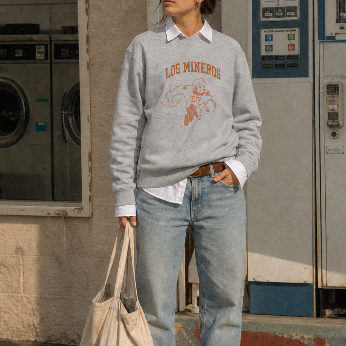 Los Mineros Oversized Crewneck