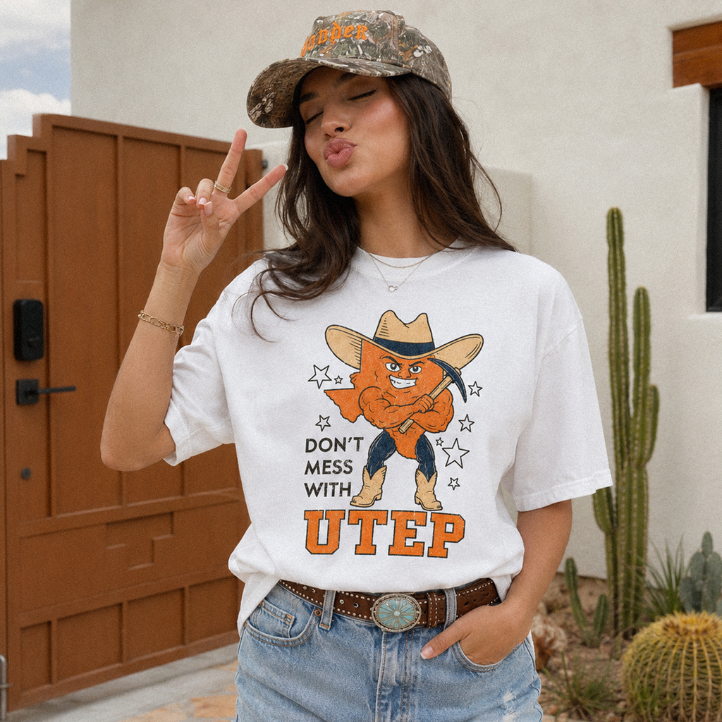 Don't Mess With UTEP Enzyme-Wash Tee