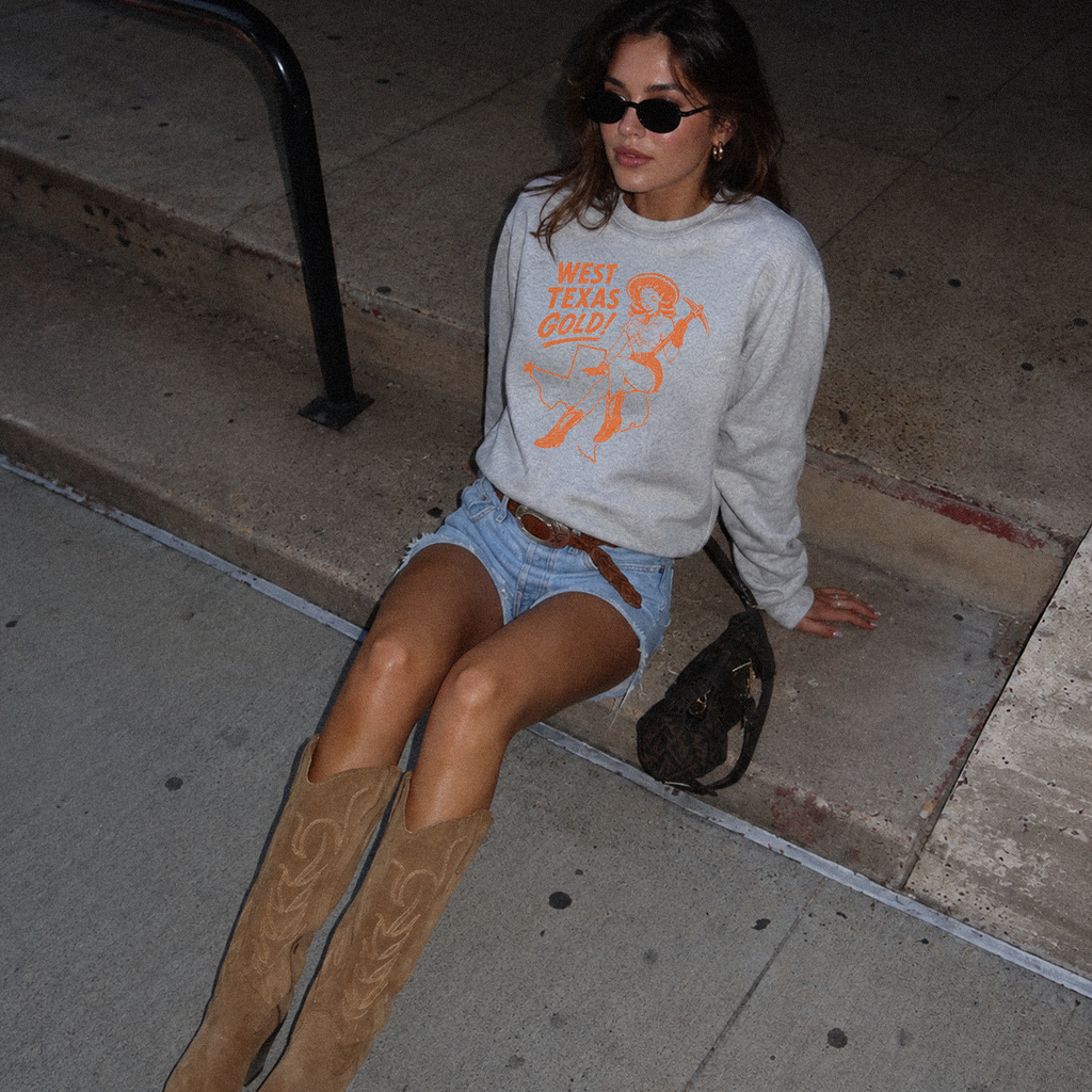 West Texas Gold Pin-Up Oversized Crewneck